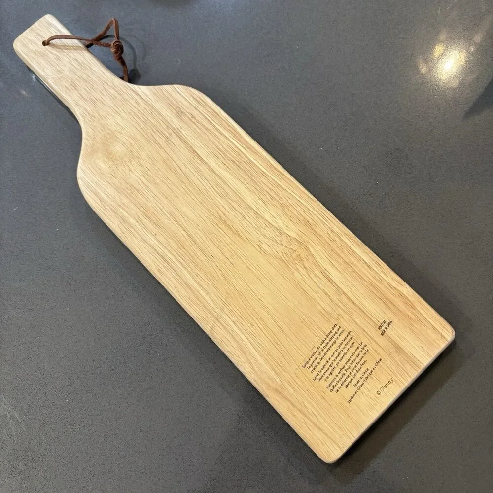 Disney Frozen Olaf Serving Cutting Board Oak Wooden EUC Charcuterie Display